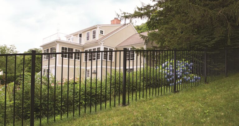 Aluminum Black Fence Flat Top Series A 100 Flush Top Racked