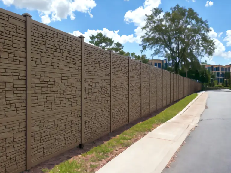 Simtek Molded Privacy Stone Brown Stacked Panels