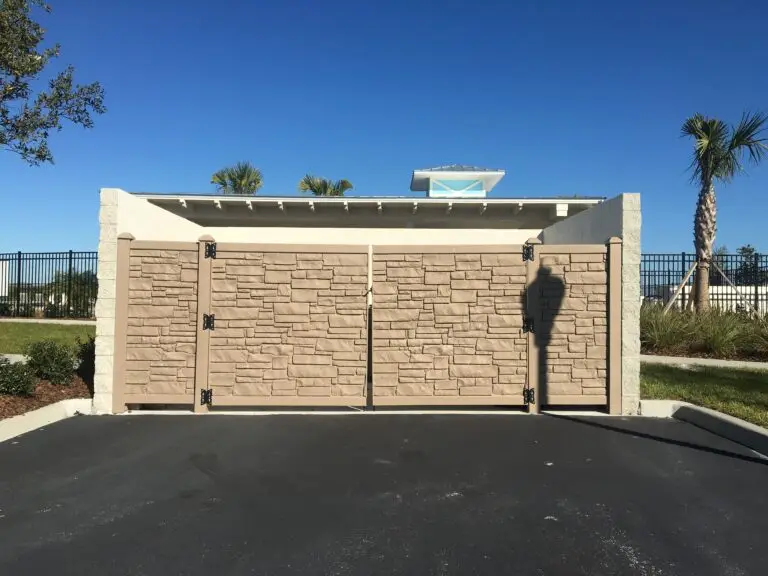 Simtek Molded Privacy Stone Double Drive Gate
