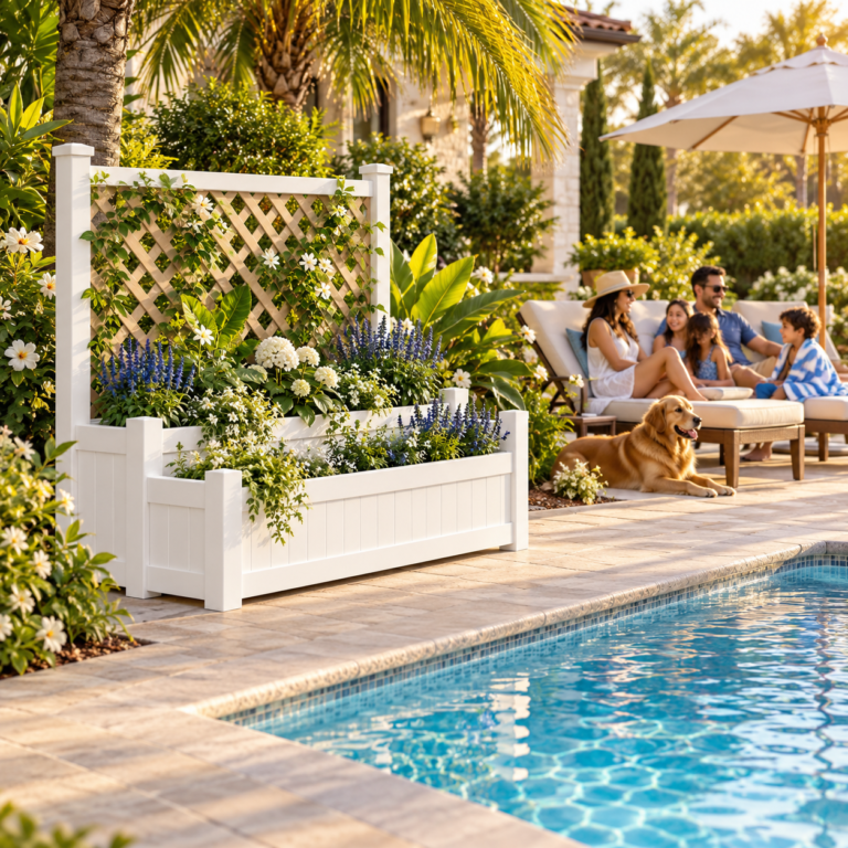 double trellis planter