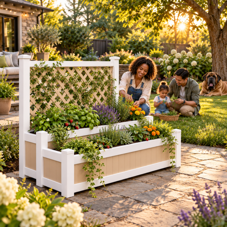 double trellis planter