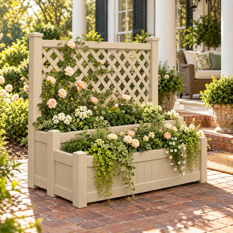double trellis planter
