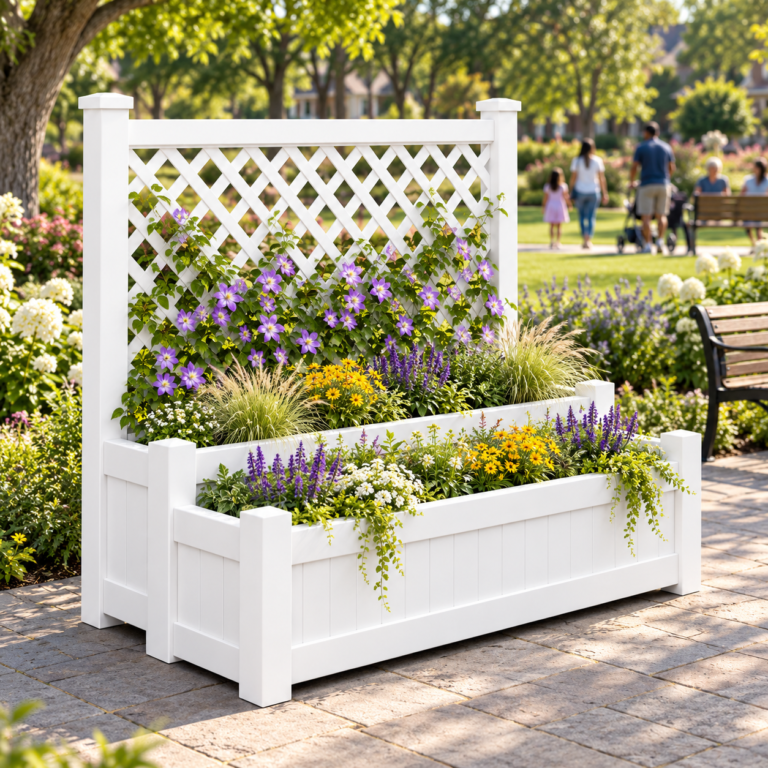 double trellis planter