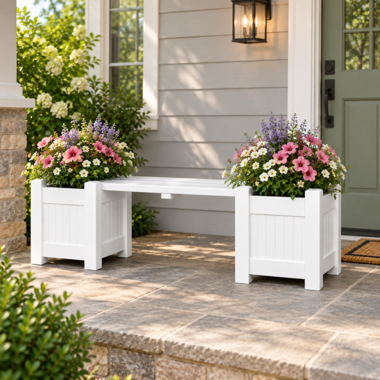 littlebloom planter bench