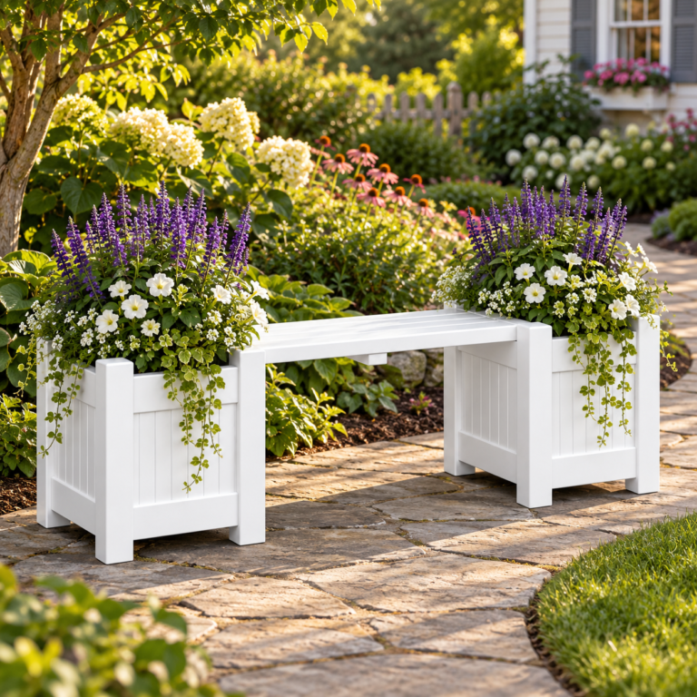 littlebloom planter bench