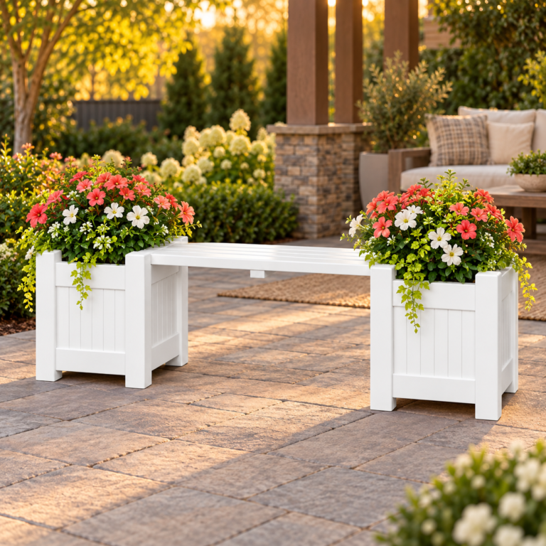 littlebloom planter bench